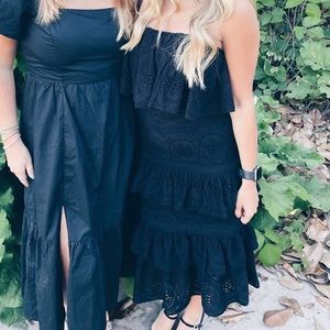 Lovers and Friends Black Midi Dress